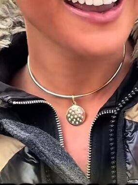 Jennifer Miller Jewelry Thin Choker w/ disc charm